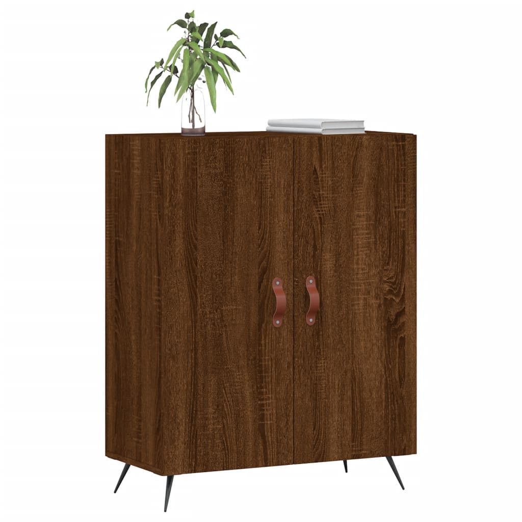 Credenza Rovere Marrone 69,5x34x90 cm in Legno Multistrato - homemem39