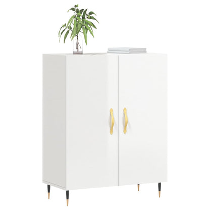 Credenza 69,5x34x90 cm in Legno Multistrato Bianco Lucido - homemem39