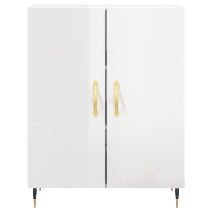 Credenza 69,5x34x90 cm in Legno Multistrato Bianco Lucido - homemem39