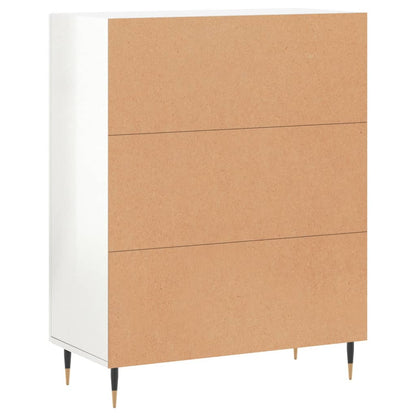 Credenza 69,5x34x90 cm in Legno Multistrato Bianco Lucido - homemem39