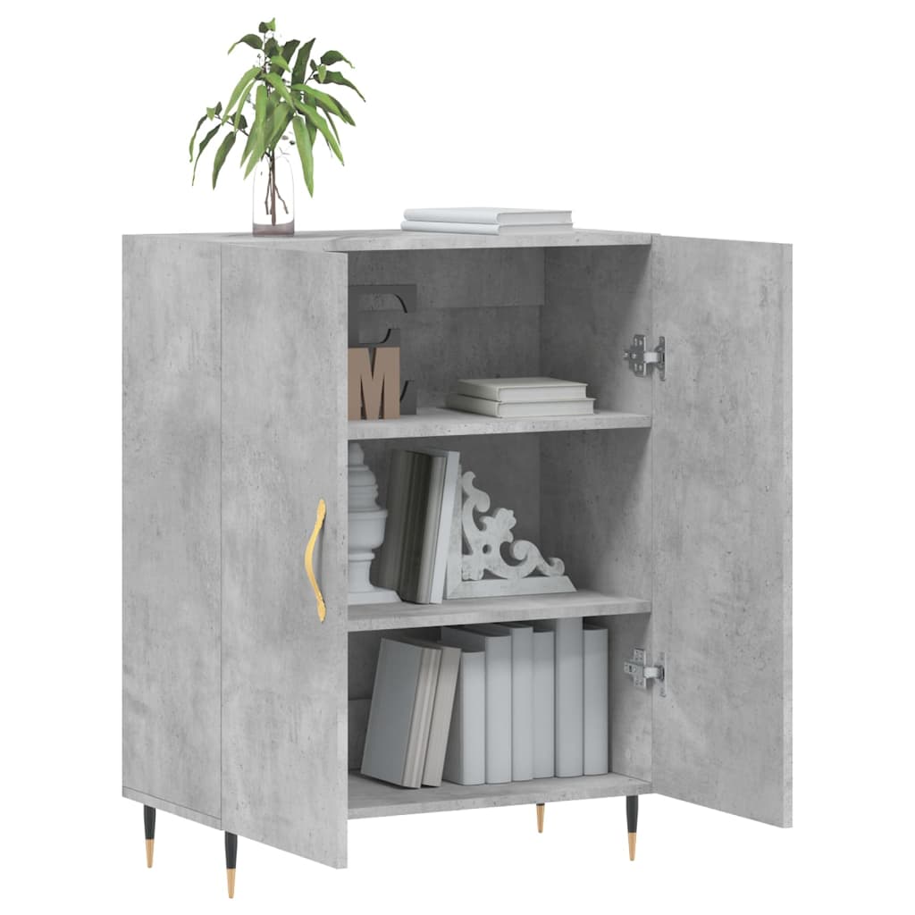 Credenza Grigio Cemento 69,5x34x90 cm in Legno Multistrato - homemem39