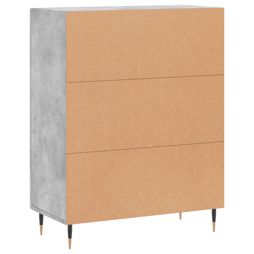 Credenza Grigio Cemento 69,5x34x90 cm in Legno Multistrato - homemem39