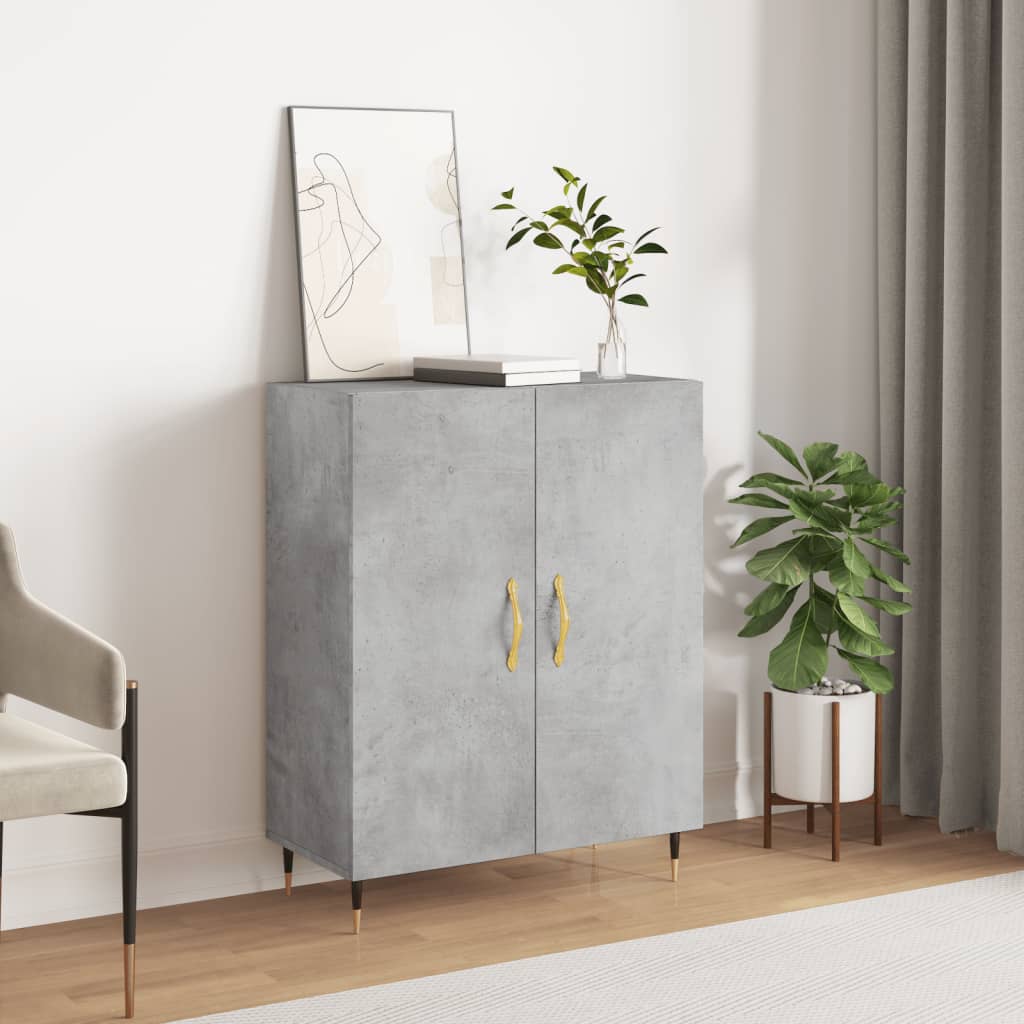 Credenza Grigio Cemento 69,5x34x90 cm in Legno Multistrato - homemem39