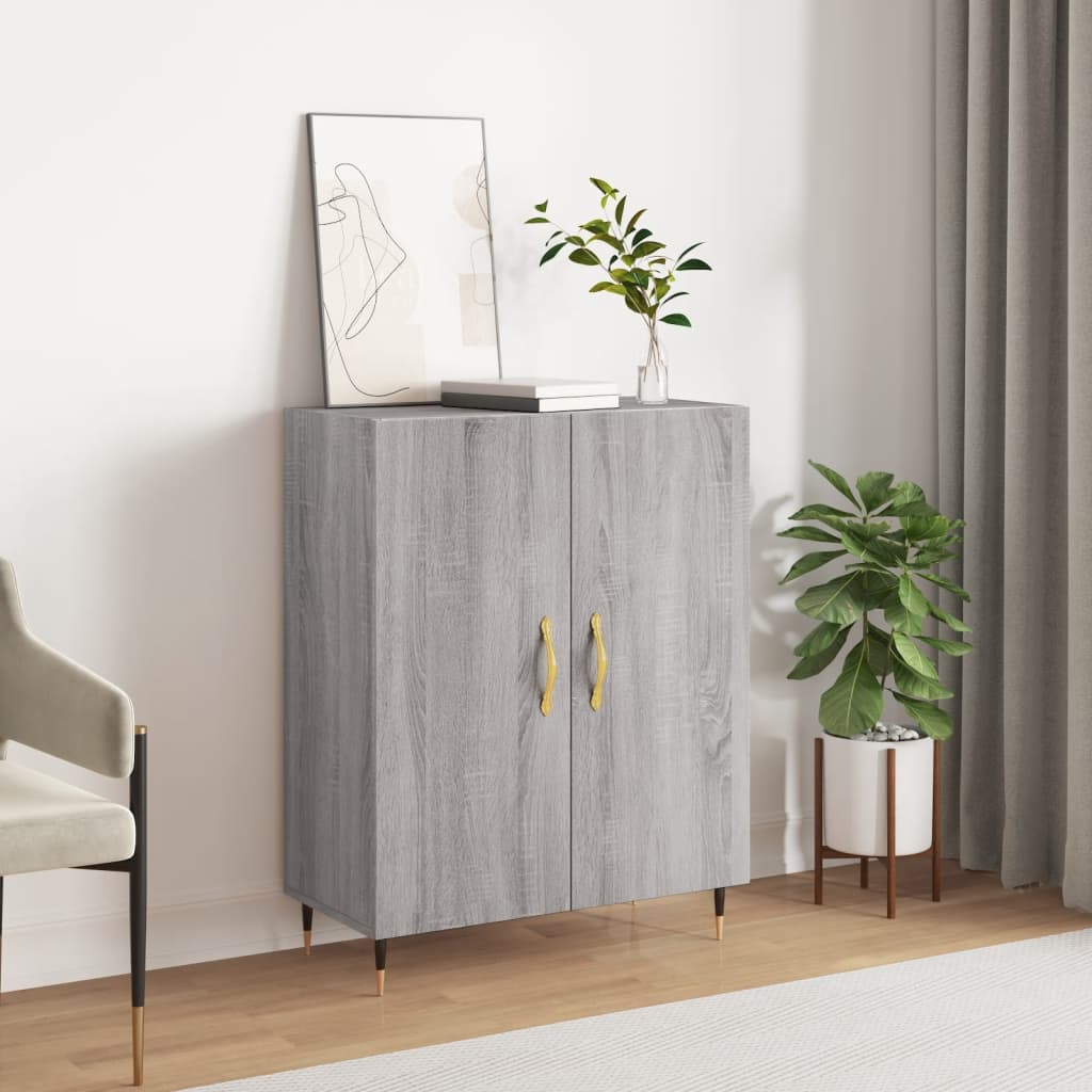 Credenza Grigio Sonoma 69,5x34x90 cm in Legno Multistrato - homemem39