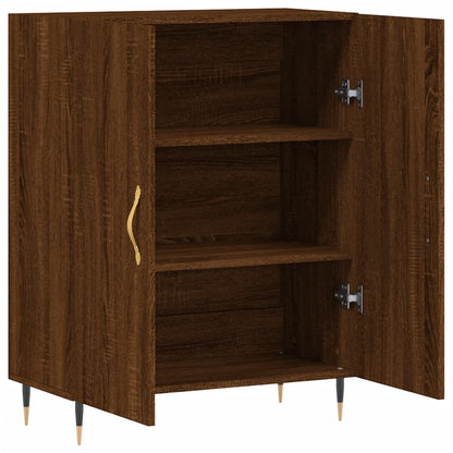 Credenza Rovere Marrone 69,5x34x90 cm in Legno Multistrato - homemem39