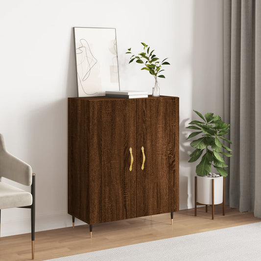 Credenza Rovere Marrone 69,5x34x90 cm in Legno Multistrato - homemem39