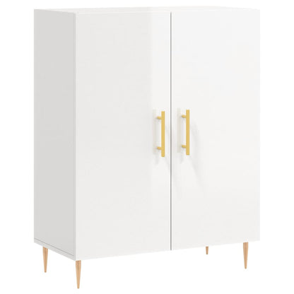 Credenza 69,5x34x90 cm in Legno Multistrato Bianco Lucido - homemem39