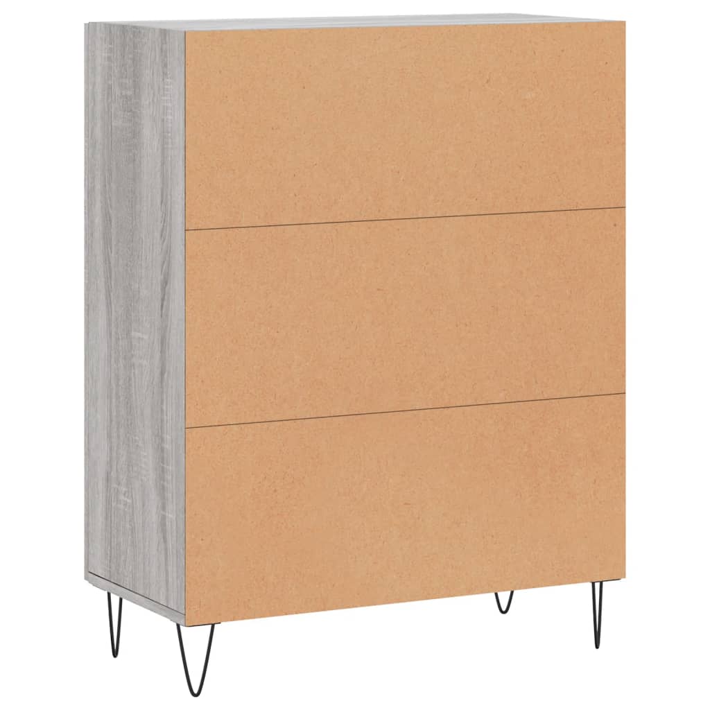 Credenza Grigio Sonoma 69,5x34x90 cm in Legno Multistrato - homemem39