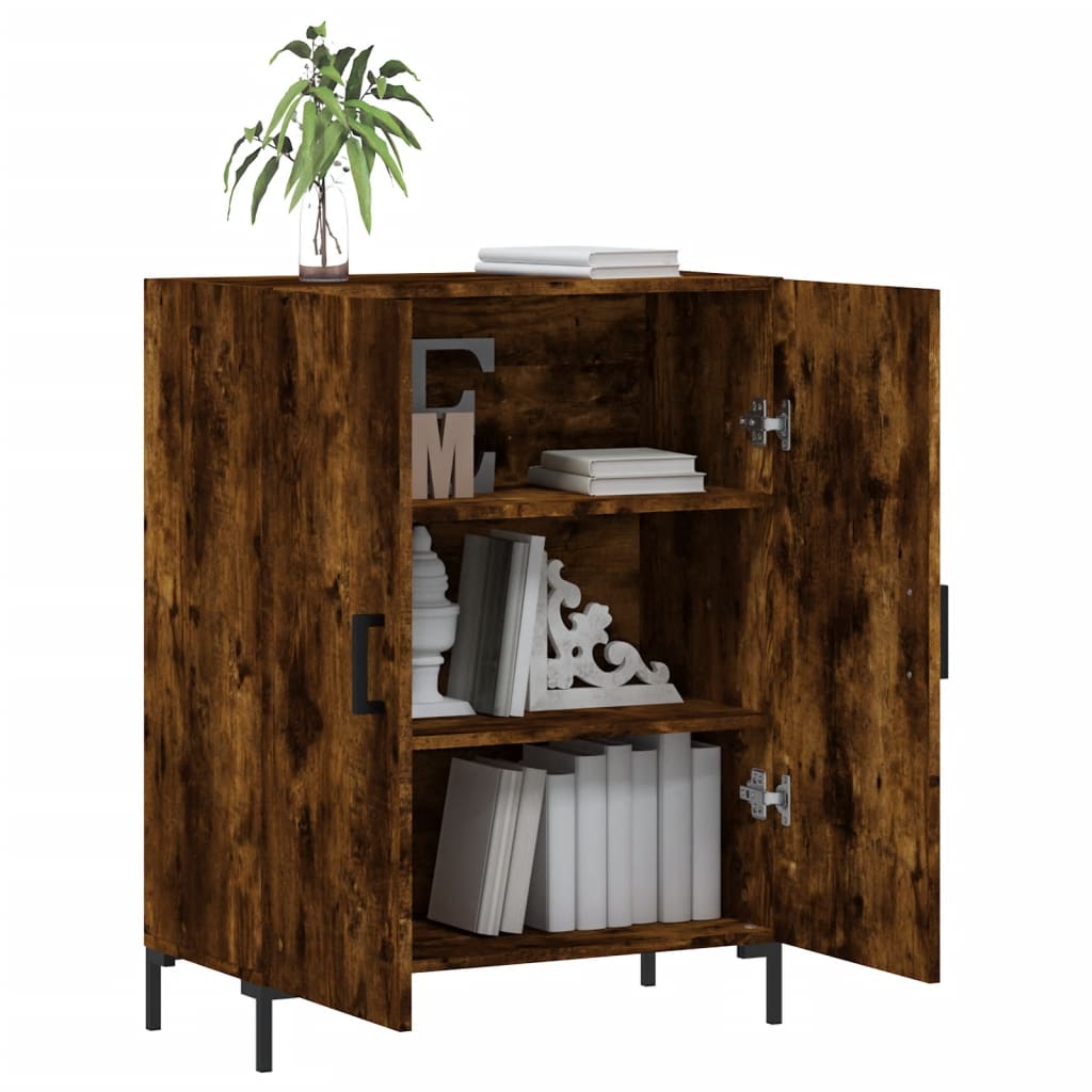 Credenza Rovere Fumo 69,5x34x90 cm in Legno Multistrato - homemem39