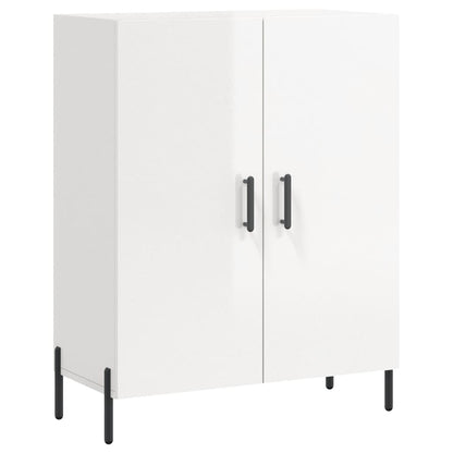 Credenza 69,5x34x90 cm in Legno Multistrato Bianco Lucido - homemem39