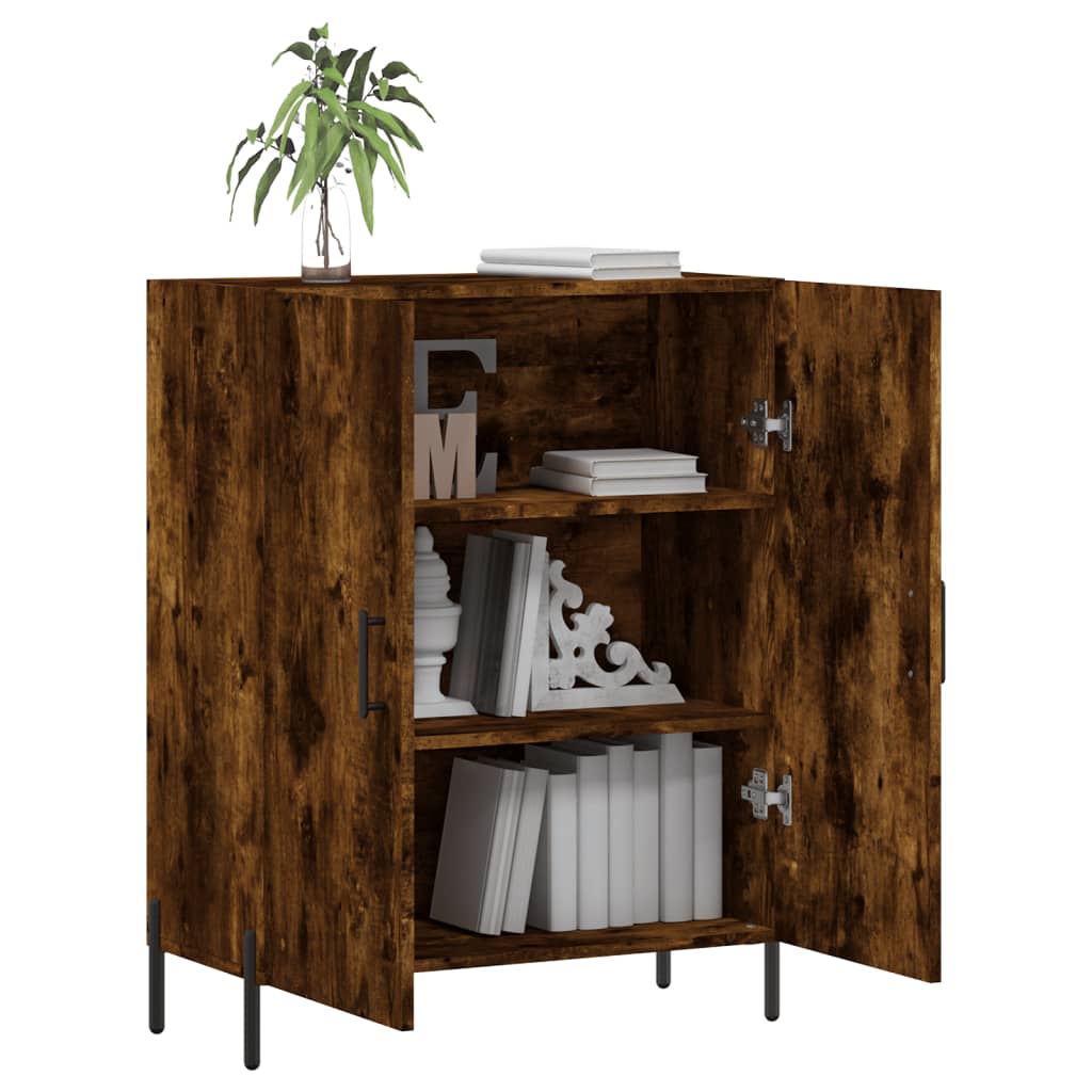 Credenza Rovere Fumo 69,5x34x90 cm in Legno Multistrato - homemem39