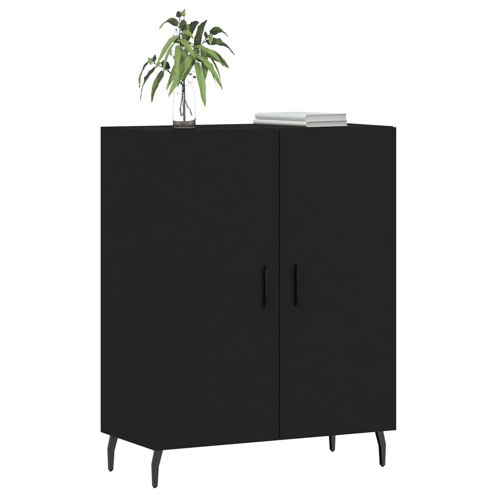 Credenza Nera 69,5x34x90 cm in Legno Multistrato - homemem39