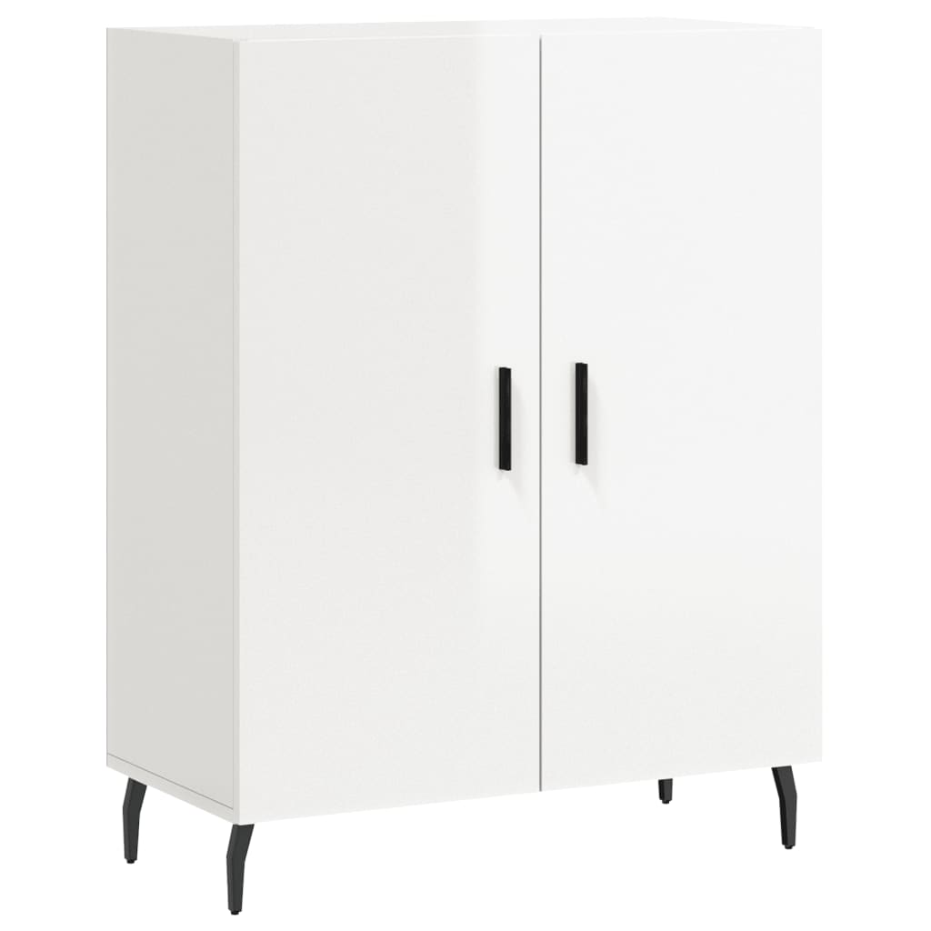 Credenza 69,5x34x90 cm in Legno Multistrato Bianco Lucido - homemem39