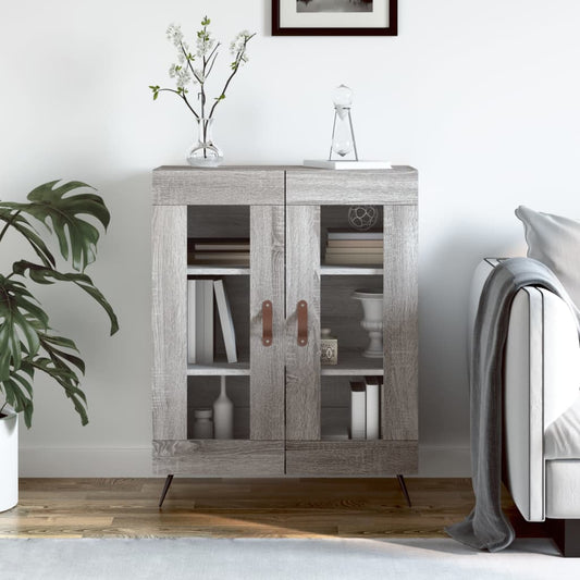 Credenza Grigio Sonoma 69,5x34x90 cm in Legno Multistrato - homemem39