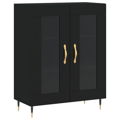 Credenza Nera 69,5x34x90 cm in Legno Multistrato - homemem39