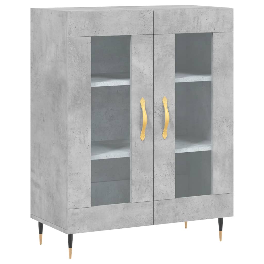 Credenza Grigio Cemento 69,5x34x90 cm in Legno Multistrato - homemem39