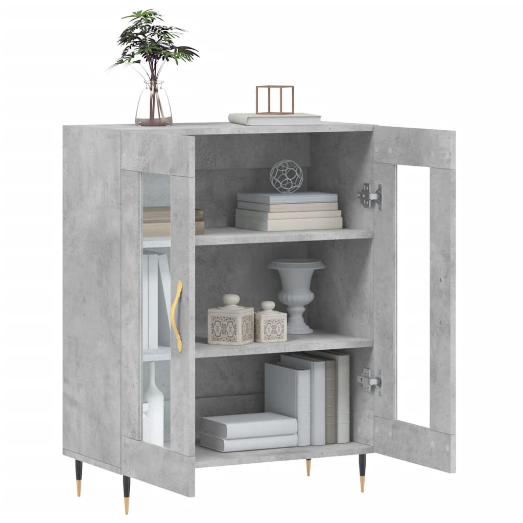 Credenza Grigio Cemento 69,5x34x90 cm in Legno Multistrato - homemem39