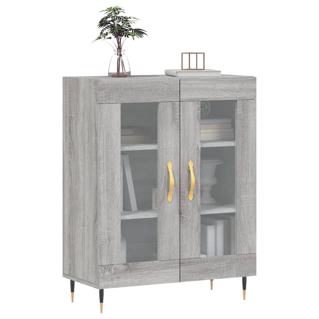 Credenza Grigio Sonoma 69,5x34x90 cm in Legno Multistrato - homemem39