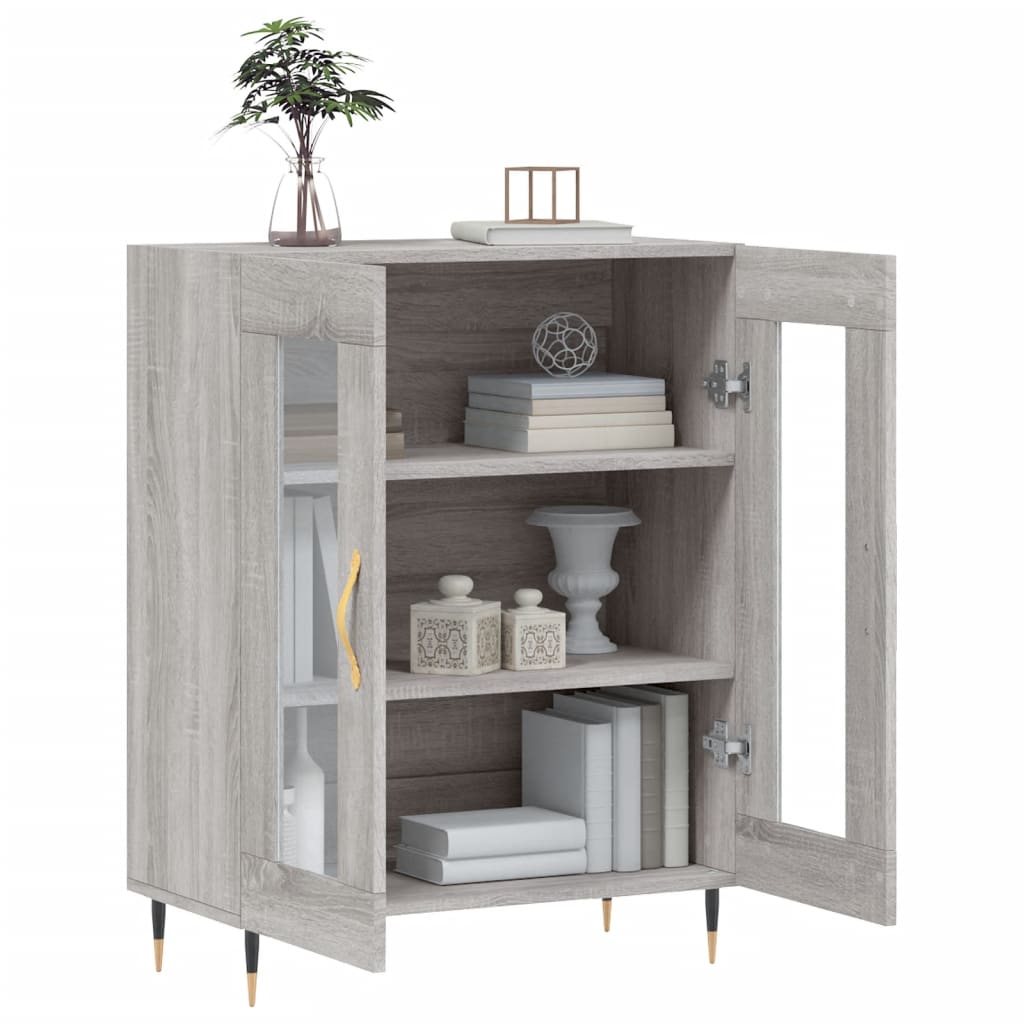 Credenza Grigio Sonoma 69,5x34x90 cm in Legno Multistrato - homemem39