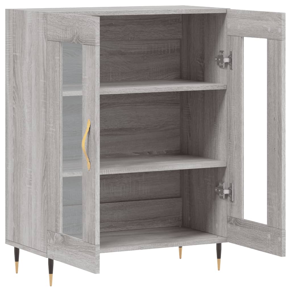 Credenza Grigio Sonoma 69,5x34x90 cm in Legno Multistrato - homemem39