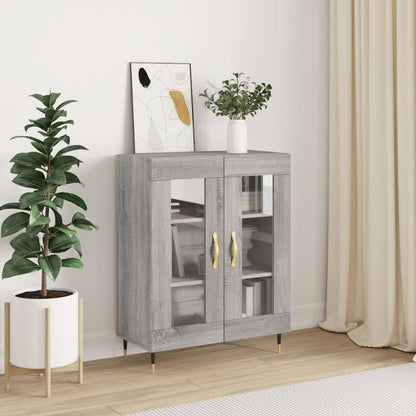 Credenza Grigio Sonoma 69,5x34x90 cm in Legno Multistrato - homemem39