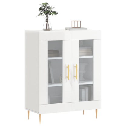 Credenza 69,5x34x90 cm in Legno Multistrato Bianco Lucido - homemem39