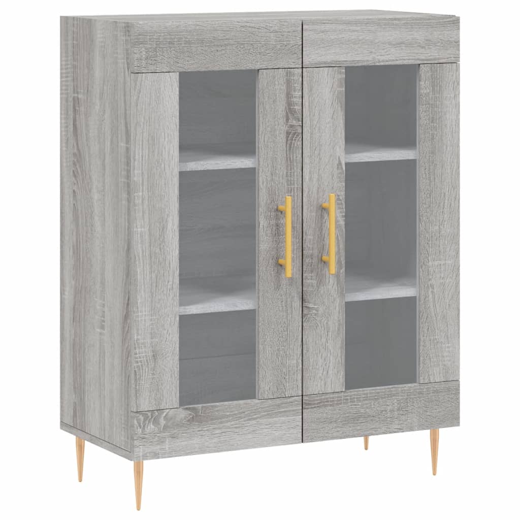 Credenza Grigio Sonoma 69,5x34x90 cm in Legno Multistrato - homemem39