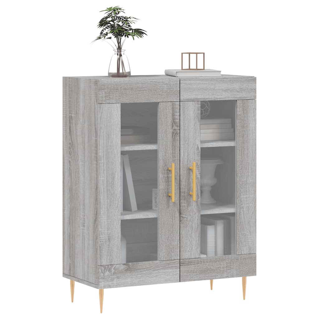 Credenza Grigio Sonoma 69,5x34x90 cm in Legno Multistrato - homemem39