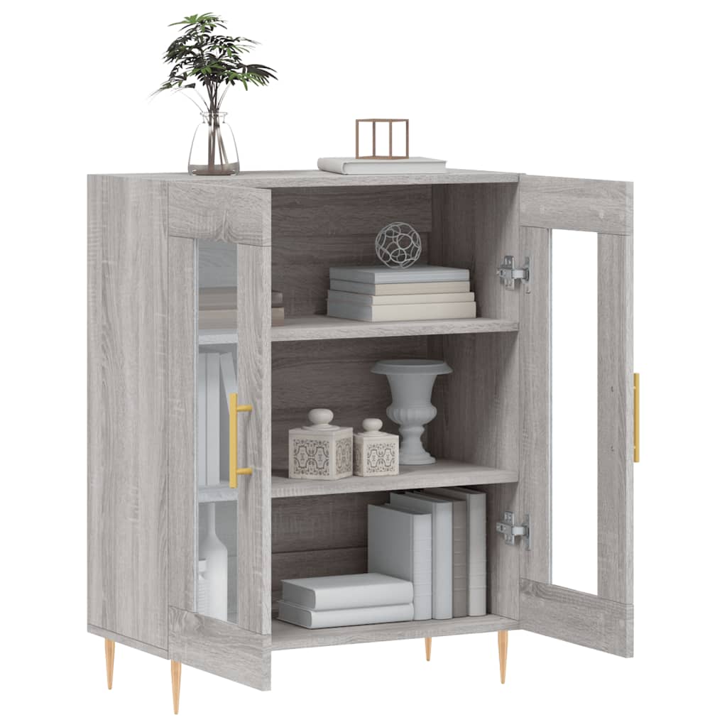 Credenza Grigio Sonoma 69,5x34x90 cm in Legno Multistrato - homemem39