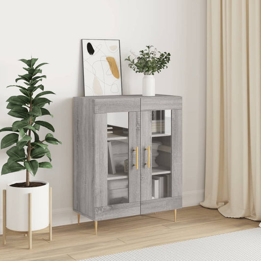 Credenza Grigio Sonoma 69,5x34x90 cm in Legno Multistrato - homemem39