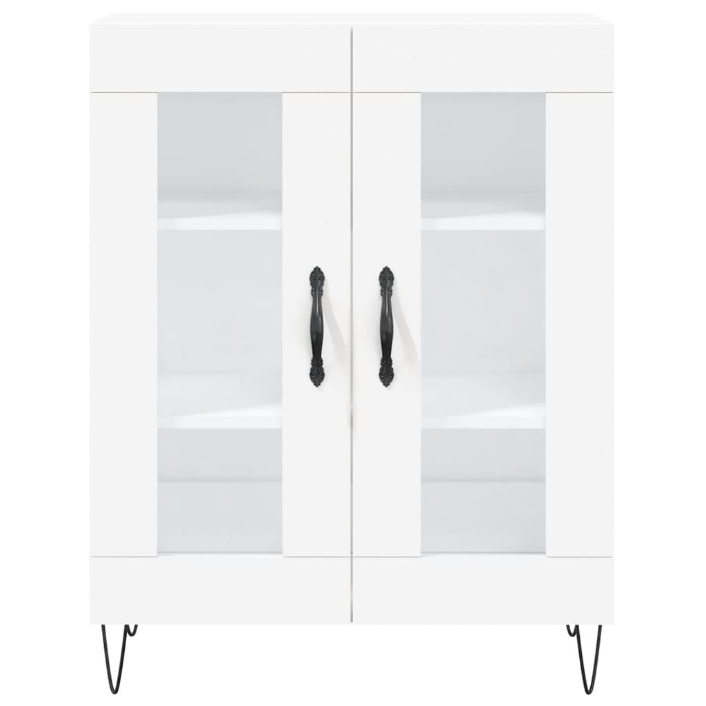 Credenza Bianca 69,5x34x90 cm in Legno Multistrato - homemem39