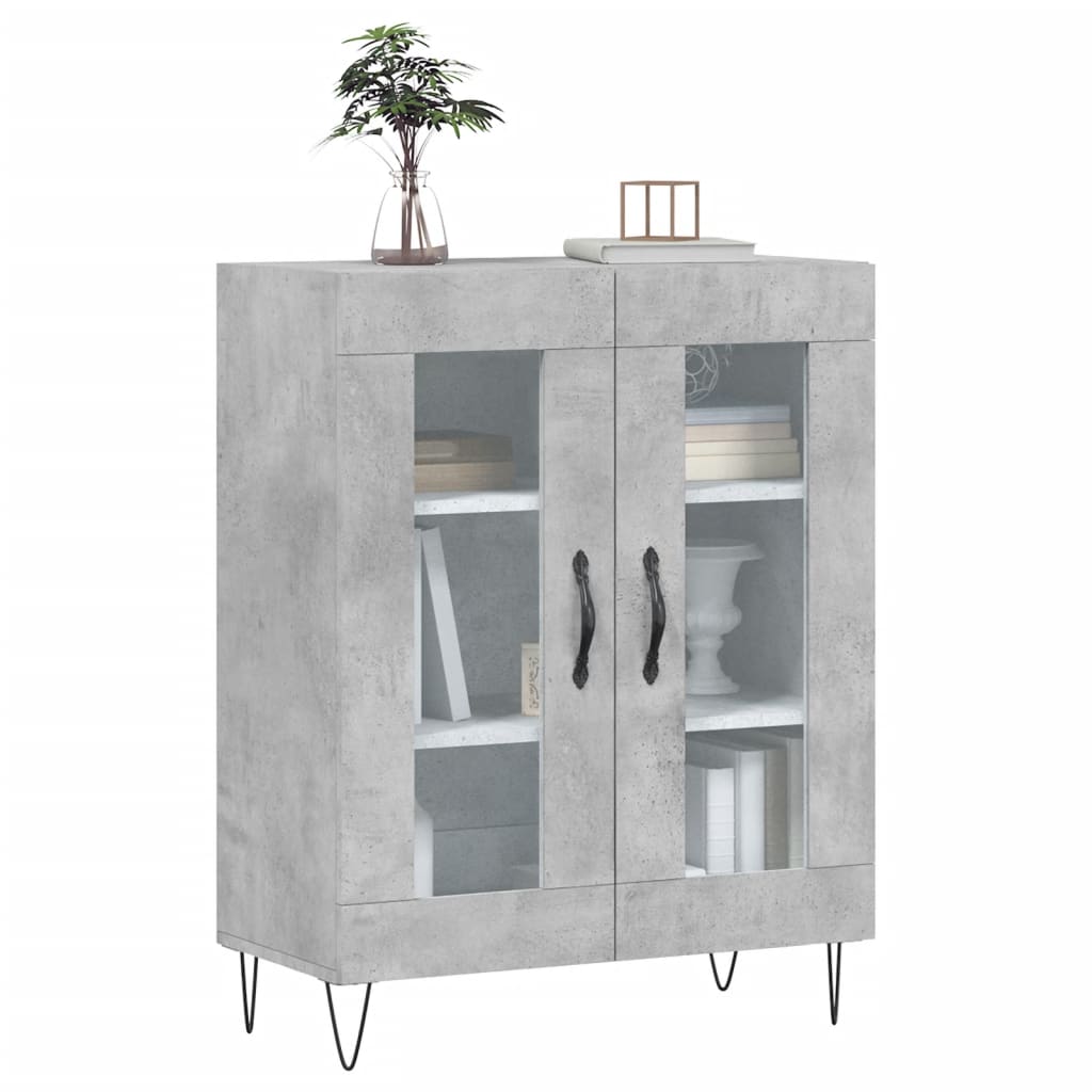 Credenza Grigio Cemento 69,5x34x90 cm in Legno Multistrato - homemem39