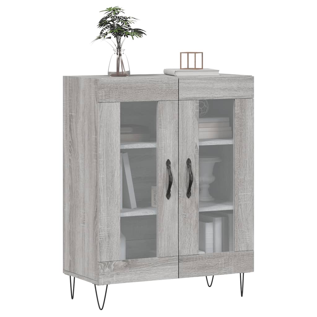 Credenza Grigio Sonoma 69,5x34x90 cm in Legno Multistrato - homemem39