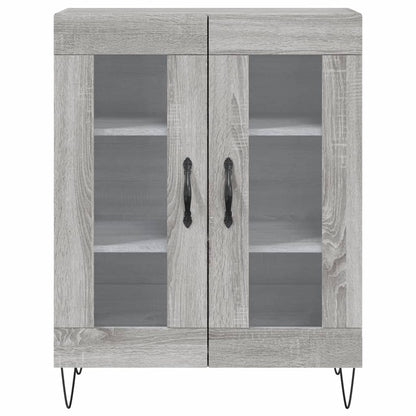 Credenza Grigio Sonoma 69,5x34x90 cm in Legno Multistrato - homemem39