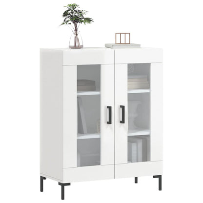 Credenza 69,5x34x90 cm in Legno Multistrato Bianco Lucido - homemem39