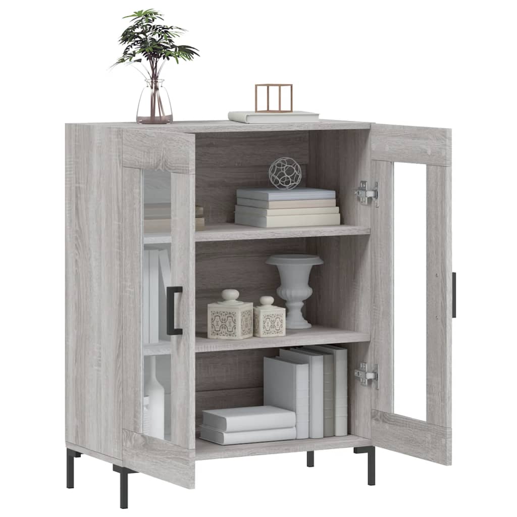 Credenza Grigio Sonoma 69,5x34x90 cm in Legno Multistrato - homemem39