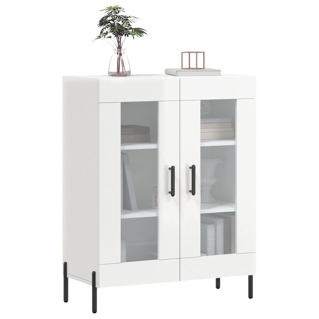 Credenza 69,5x34x90 cm in Legno Multistrato Bianco Lucido - homemem39