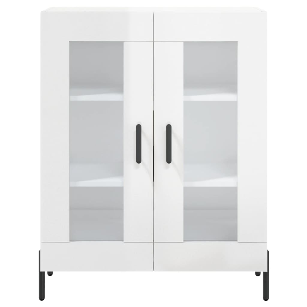 Credenza 69,5x34x90 cm in Legno Multistrato Bianco Lucido - homemem39