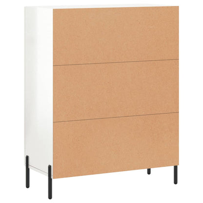 Credenza 69,5x34x90 cm in Legno Multistrato Bianco Lucido - homemem39