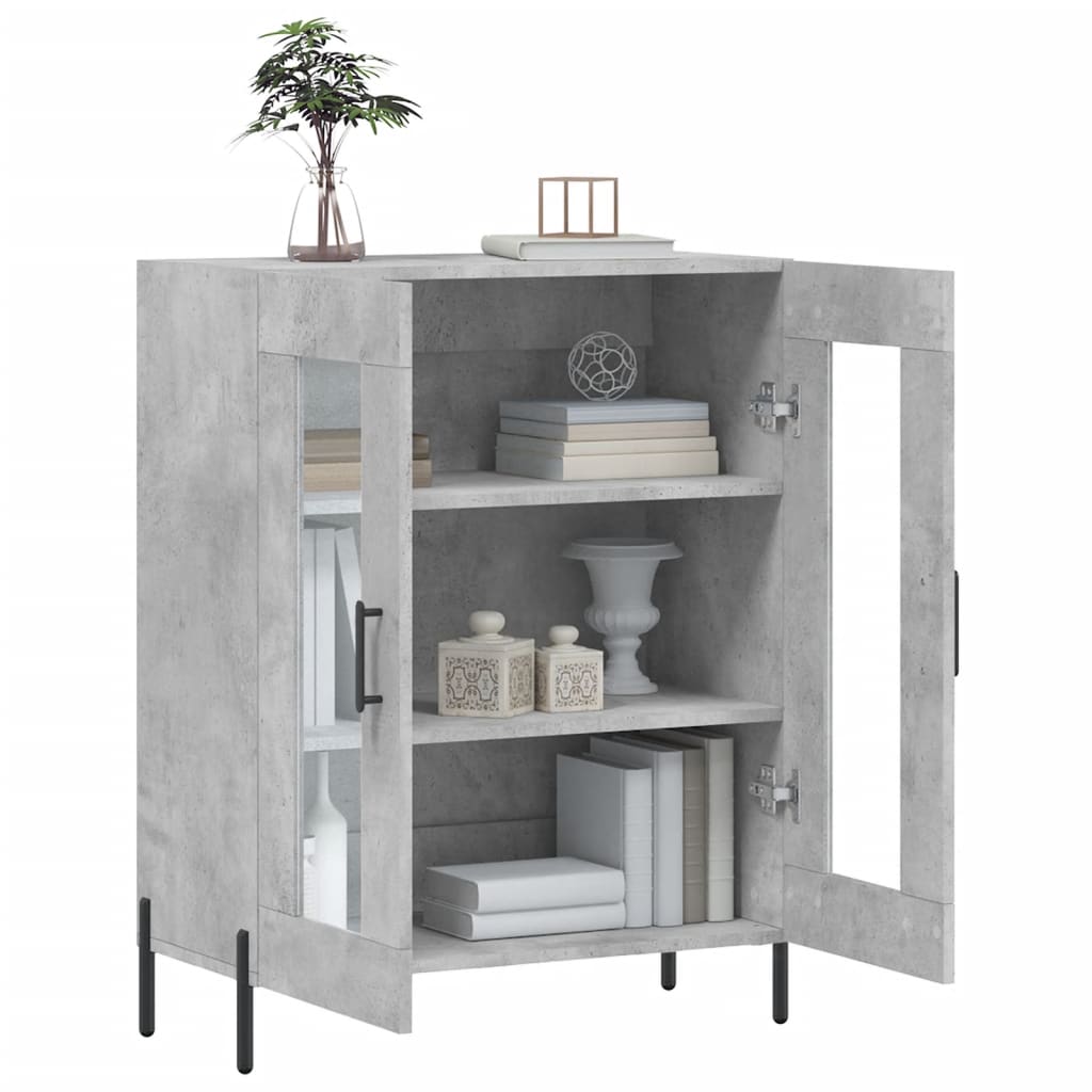 Credenza Grigio Cemento 69,5x34x90 cm in Legno Multistrato - homemem39