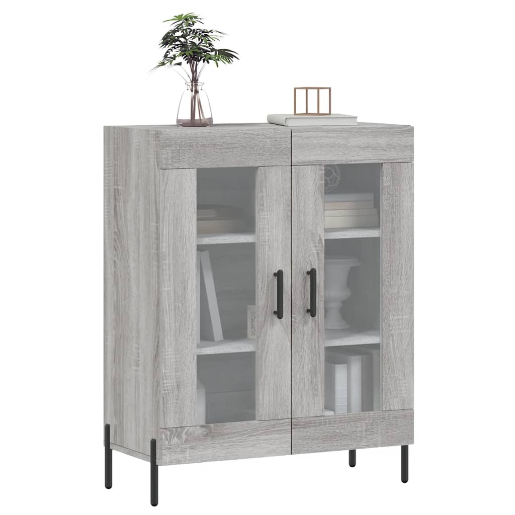 Credenza Grigio Sonoma 69,5x34x90 cm in Legno Multistrato - homemem39