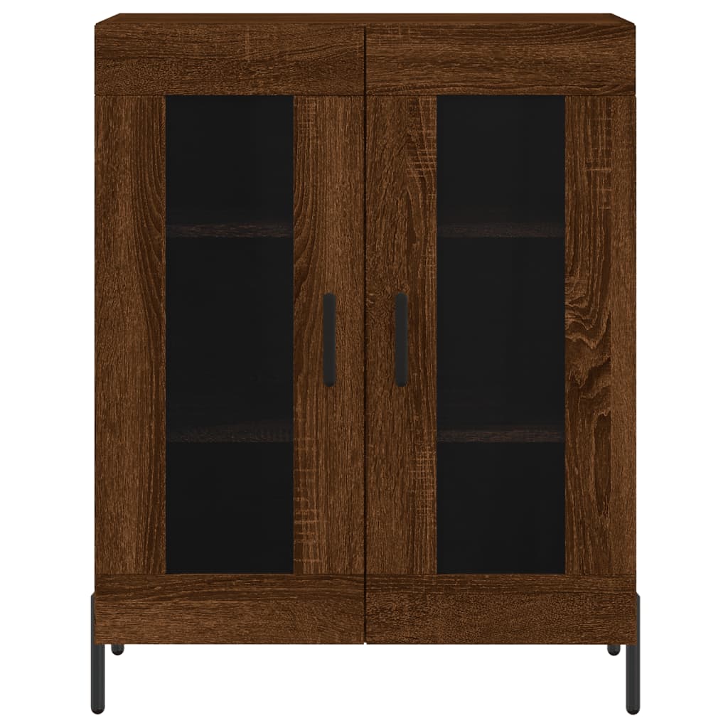 Credenza Rovere Marrone 69,5x34x90 cm in Legno Multistrato - homemem39