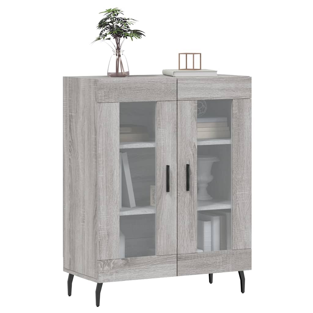 Credenza Grigio Sonoma 69,5x34x90 cm in Legno Multistrato - homemem39