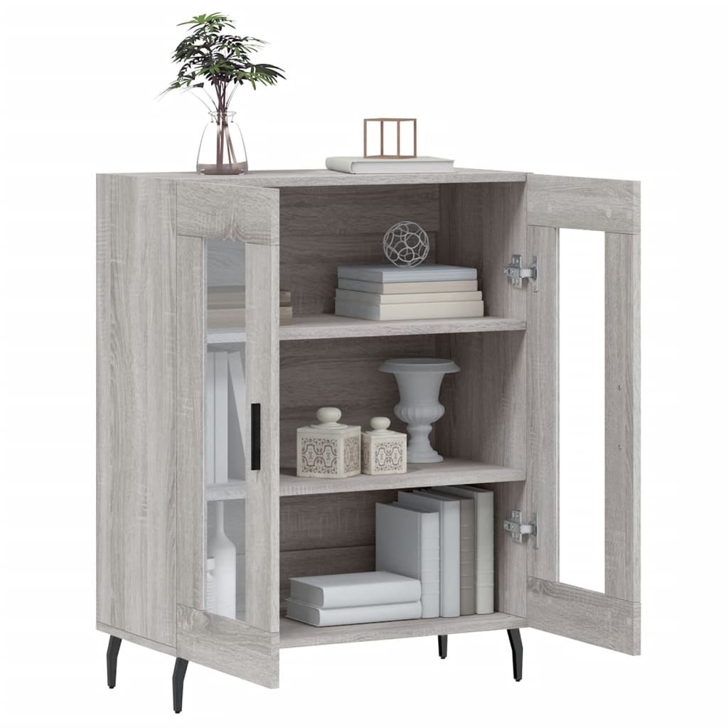 Credenza Grigio Sonoma 69,5x34x90 cm in Legno Multistrato - homemem39