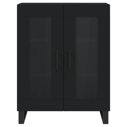 Credenza Nera 69,5x34x90 cm in Legno Multistrato - homemem39