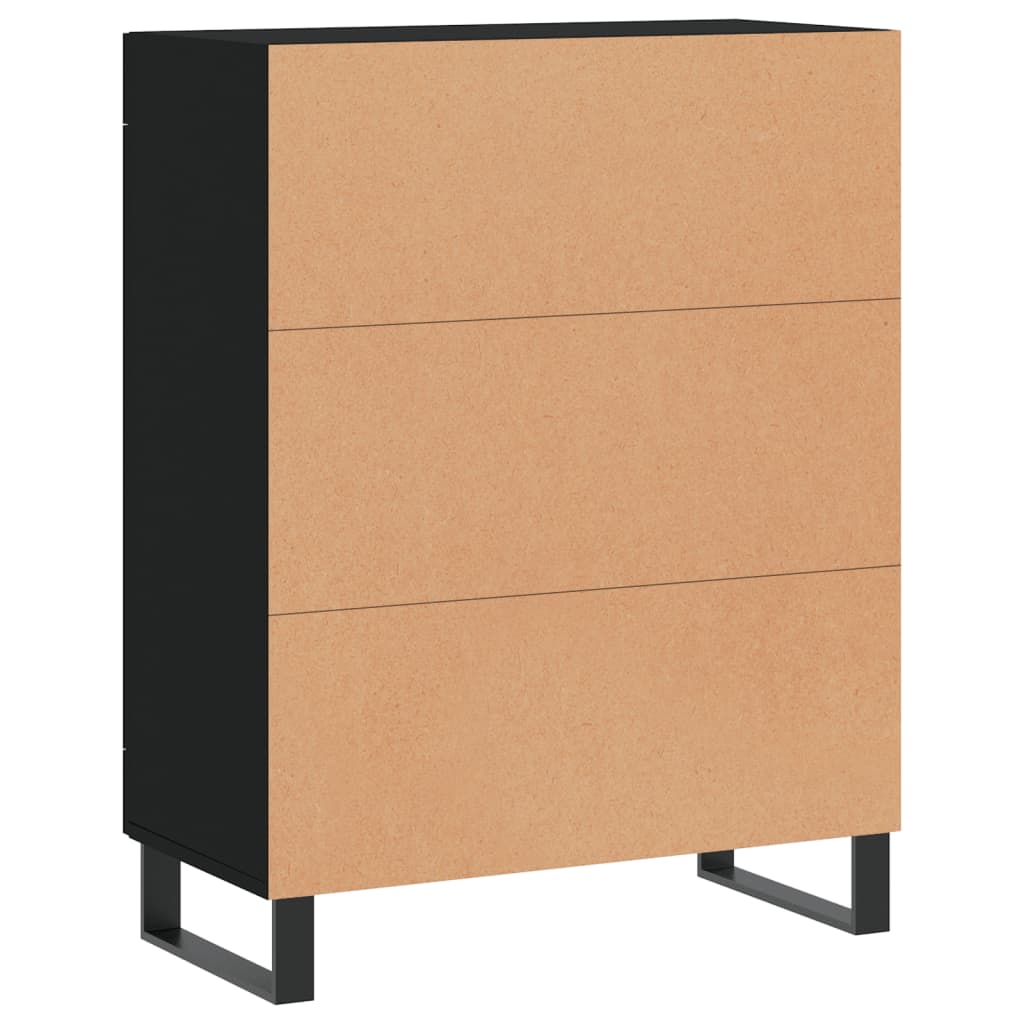 Credenza Nera 69,5x34x90 cm in Legno Multistrato - homemem39