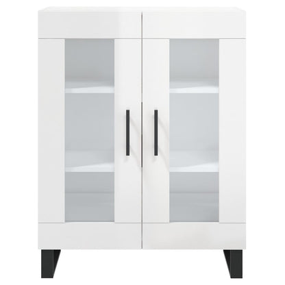 Credenza 69,5x34x90 cm in Legno Multistrato Bianco Lucido - homemem39