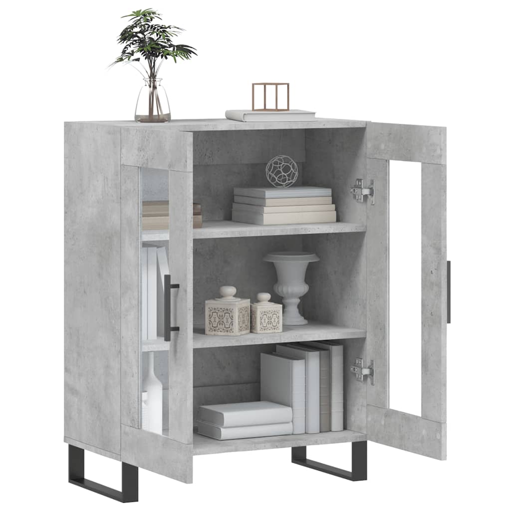 Credenza Grigio Cemento 69,5x34x90 cm in Legno Multistrato - homemem39