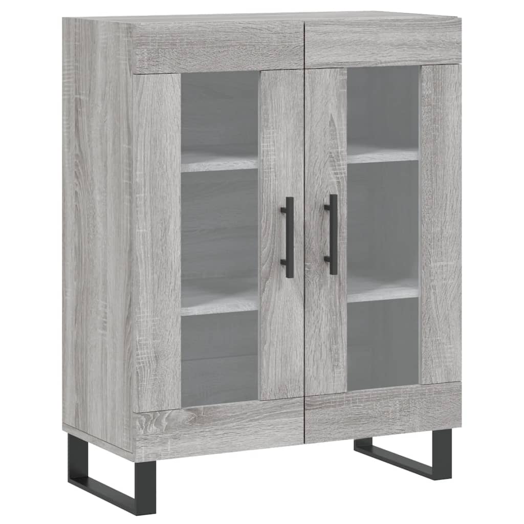 Credenza Grigio Sonoma 69,5x34x90 cm in Legno Multistrato - homemem39