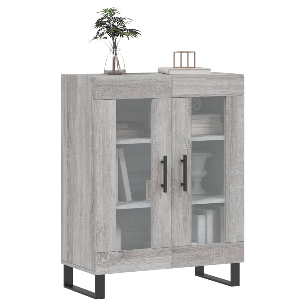 Credenza Grigio Sonoma 69,5x34x90 cm in Legno Multistrato - homemem39